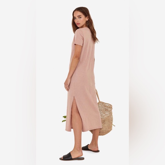 MATE The Label Dana Midi Dress in Rose, Size Large - Picture 2 of 8